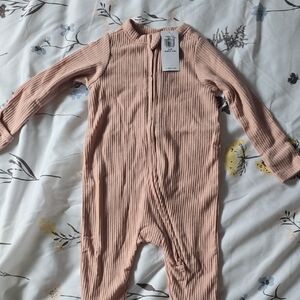 Old Navy Pink Ribbed Kids Footie